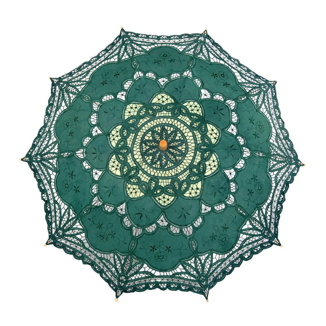 Vintage Lace Embroidery Umbrella Bride Umbrellas For Weddings