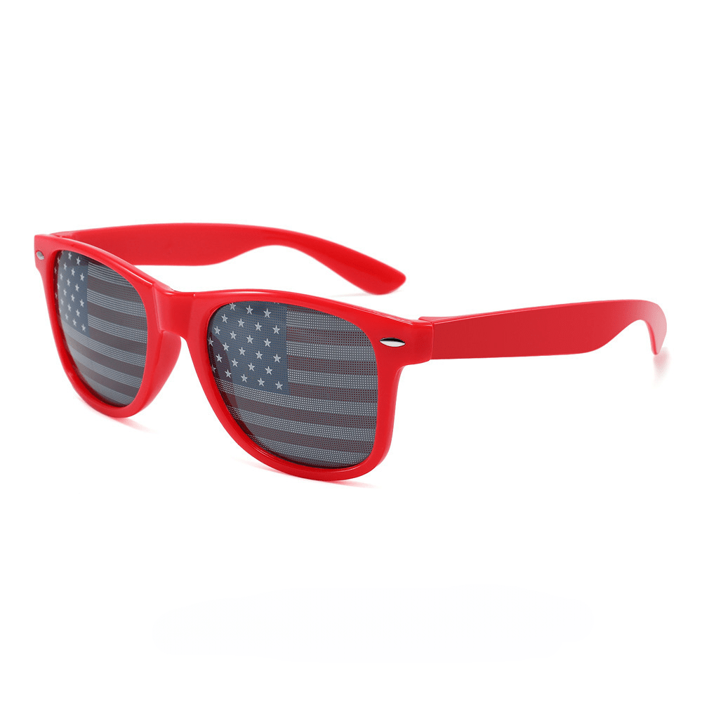 Men's Star Print Striped Sunglasses UV Protection Summer Sunglasses