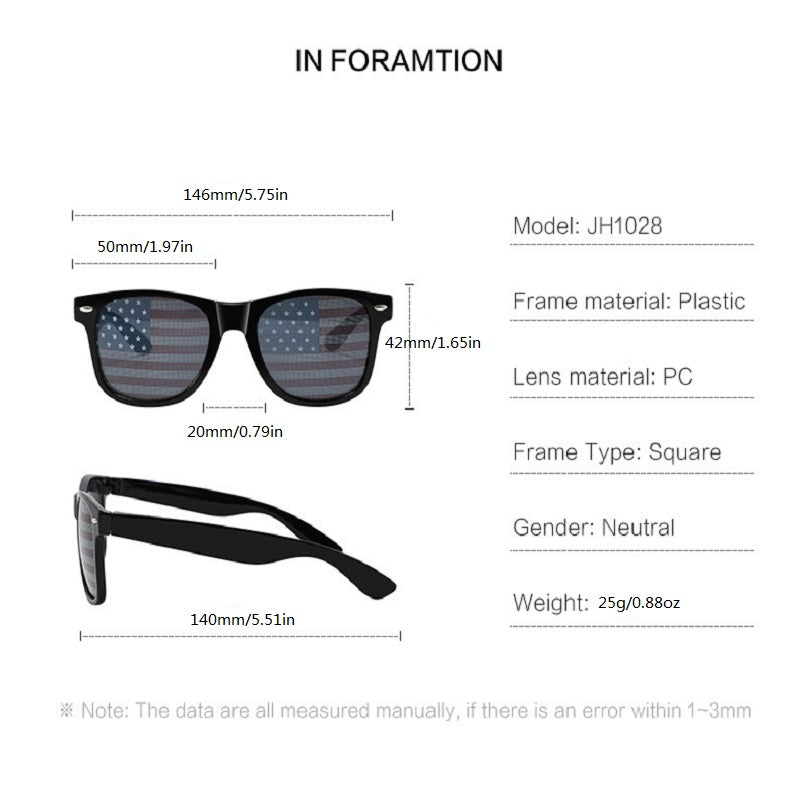 Men's Star Print Striped Sunglasses UV Protection Summer Sunglasses