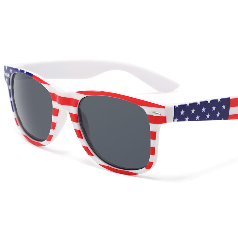 Men's Star Print Striped Sunglasses UV Protection Summer Sunglasses