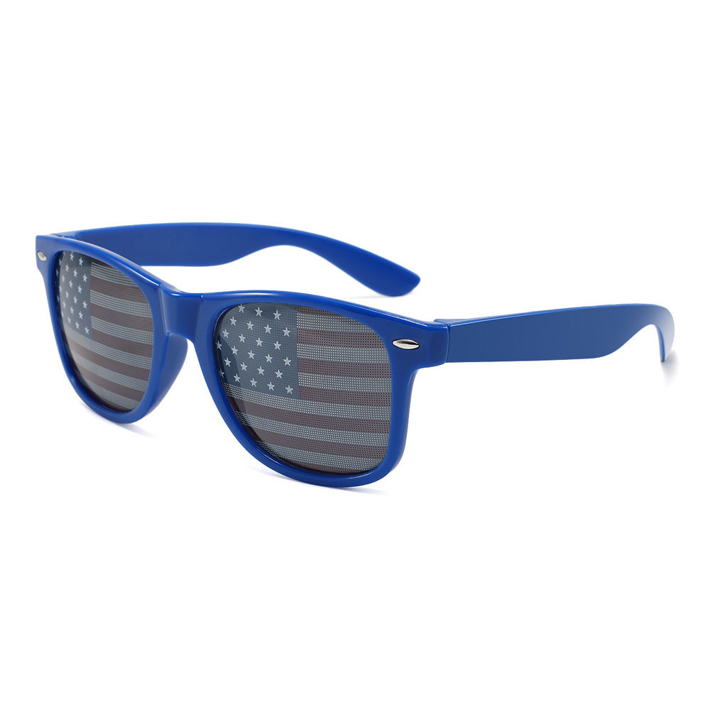 Men's Star Print Striped Sunglasses UV Protection Summer Sunglasses