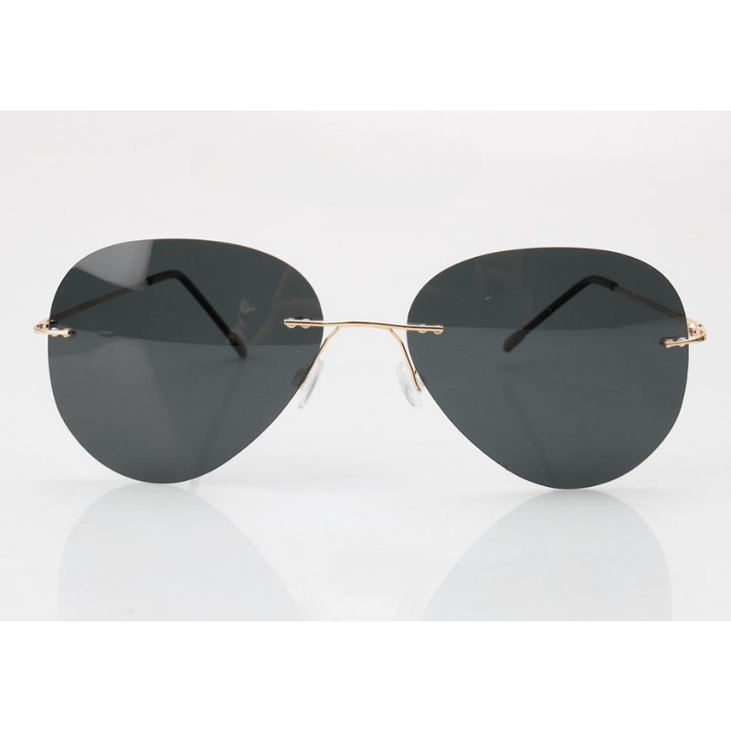 Men's Polarized Sunglasses HD Rimless Driving Fishing Goggles