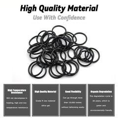 250pcs High Temp Nitrile O Ring Set 10 Grids for Sealing