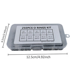 250pcs High Temp Nitrile O Ring Set 10 Grids for Sealing