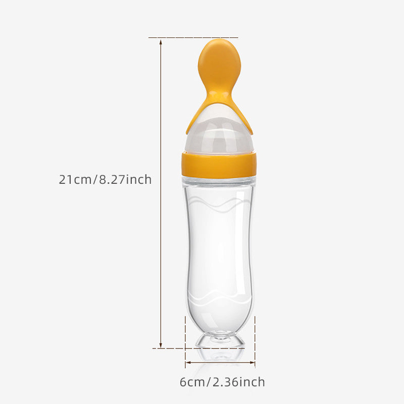 Silicone Baby Food Feeder 90ml with Spoon and Stand