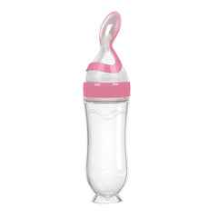 Silicone Baby Food Feeder 90ml with Spoon and Stand