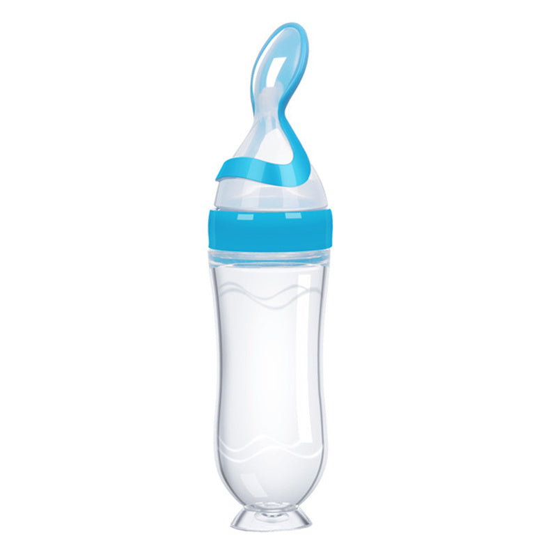 Silicone Baby Food Feeder 90ml with Spoon and Stand