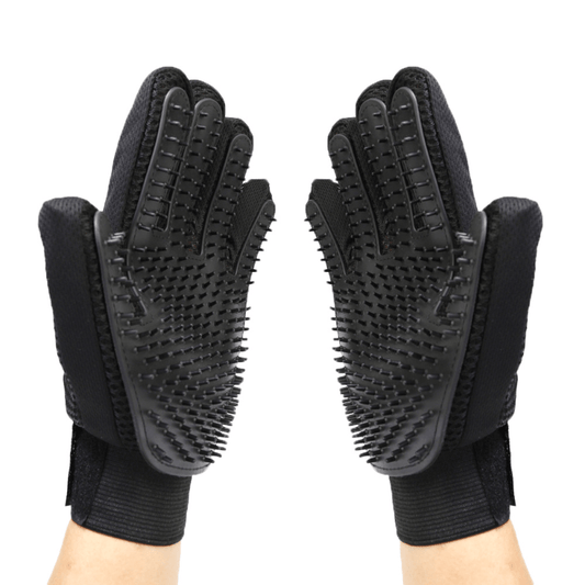 Pet Grooming Glove & Slicker Brush Set