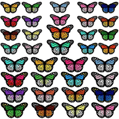 Butterfly Iron On Patches Sew On Embroidered Applique Repair Patch DIY Crafts