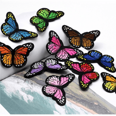Butterfly Iron On Patches Sew On Embroidered Applique Repair Patch DIY Crafts