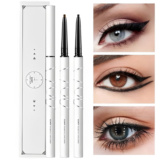 Waterproof Eyeliner Pen & Brown Gel Pencil Set