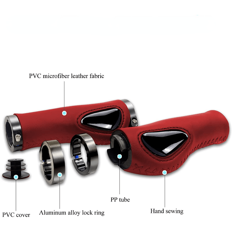 Aluminum Double Lock Bike Handlebar Grips for Mountain Biking BMX Downhill