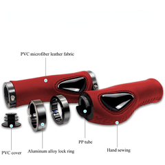 Aluminum Double Lock Bike Handlebar Grips for Mountain Biking BMX Downhill