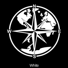Nautical Compass Vinyl Auto Stickers - Ocean Exploration Reflective Decal