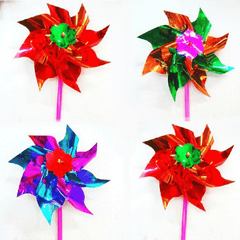 5pcs Small Plastic Windmills Outdoor Toy for Children