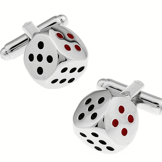 Silver Dice Cufflinks