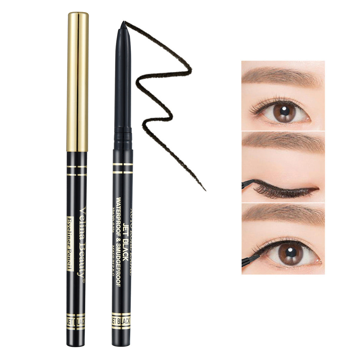 Waterproof Swivel Eyeliner Gel Pen Long Lasting Makeup