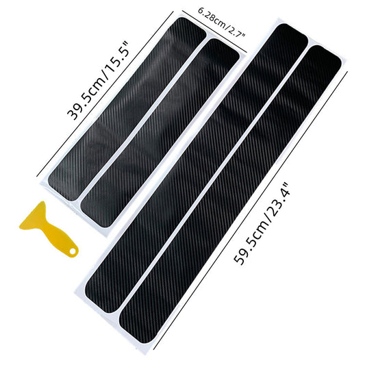 4pcs Car Door Sill Carbon Fiber Stickers - Protect Your Vehicle!