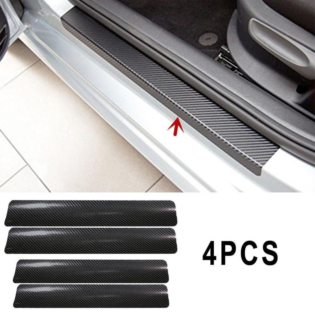 4pcs Car Door Sill Carbon Fiber Stickers - Protect Your Vehicle!