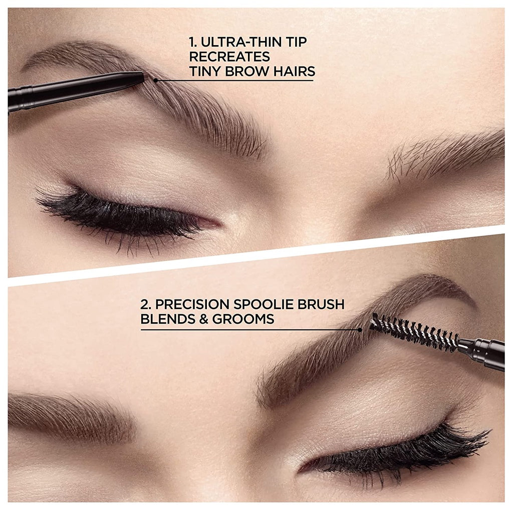 4 Colors Retractable Eyebrow Pencil Ultra Fine Tip for Natural Eyebrow