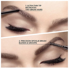 4 Colors Retractable Eyebrow Pencil Ultra Fine Tip for Natural Eyebrow