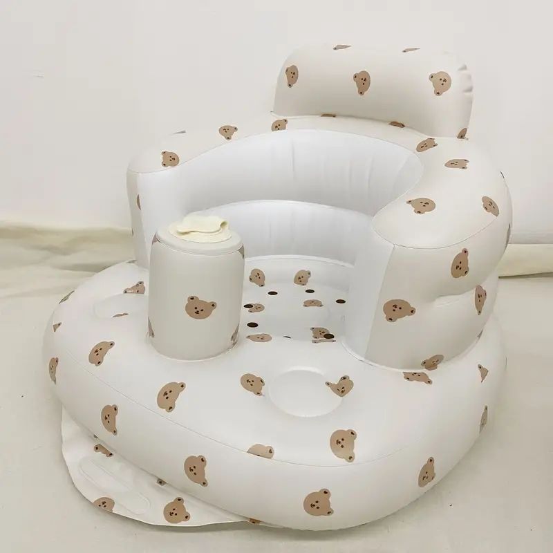 Portable Baby Sitting Bath Stool Inflatable Sofa & Foldable Chair