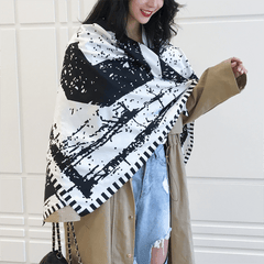 Tie Dye Print Satin Square Scarf 05cm Large