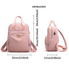 Large Capacity Waterproof Travel Backpack USB Charging Daypack