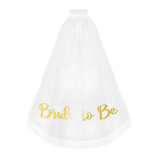 Bride To Be Veil Wedding Bridal Hair Accessories Veil With Comb Long Mesh Veil