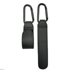 2pcs PU Leather Stroller Hooks 360 Rotatable Pram Hook Accessories