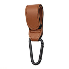 2pcs PU Leather Stroller Hooks 360 Rotatable Pram Hook Accessories