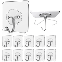 Heavy Duty Adhesive Hooks 13lbs Waterproof & Oilproof