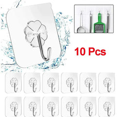 Heavy Duty Adhesive Hooks 13lbs Waterproof & Oilproof