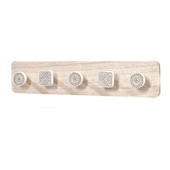 Rustic Wooden Coat Hooks Bag Rack Towel Hanger Wall Decoration