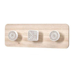 Rustic Wooden Coat Hooks Bag Rack Towel Hanger Wall Decoration