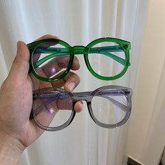 Retro Jelly Round Clear Lens Computer Glasses For Men Women
