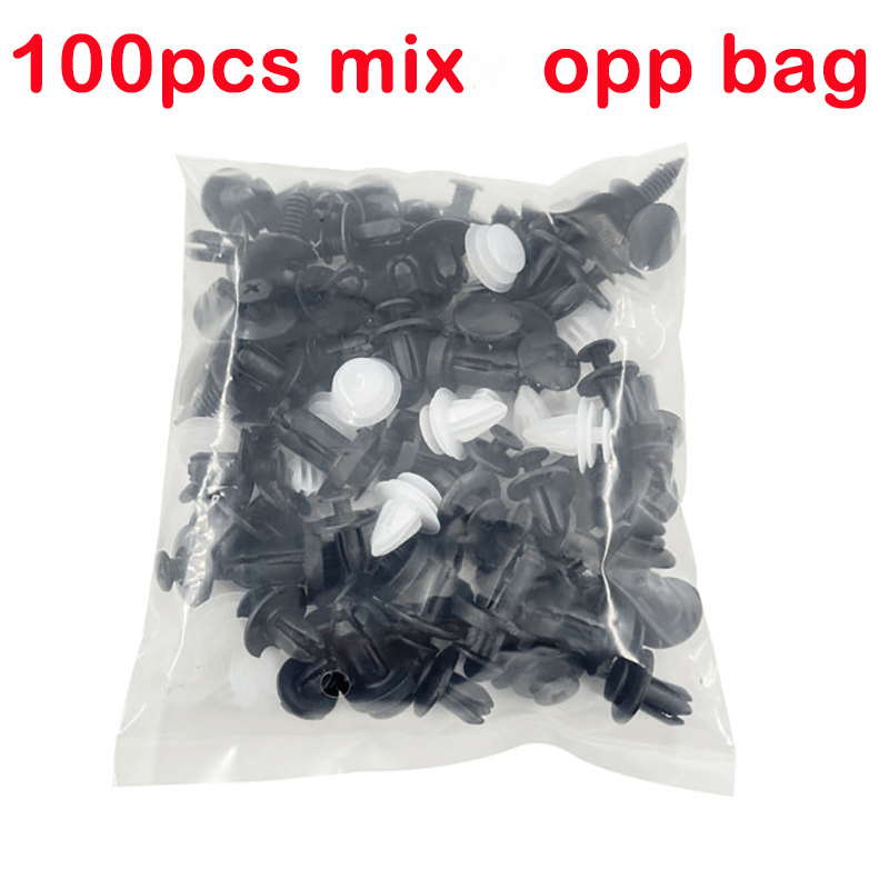 100PCS Universal Car Fastener Clips 6 Types Plastic Buckles