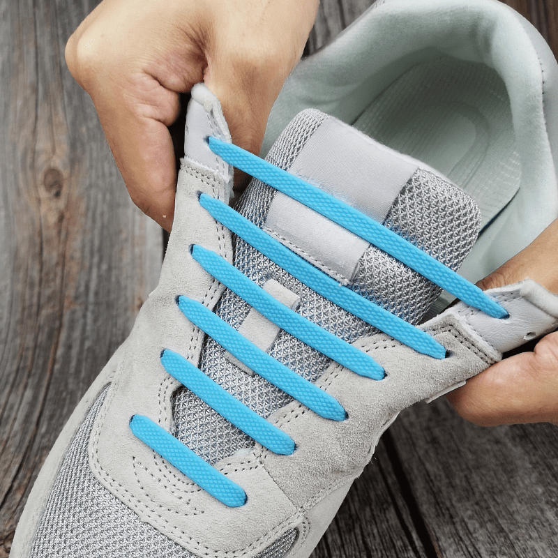 16pcs Silicone Elastic Laces for All Sneakers No Tie Needed