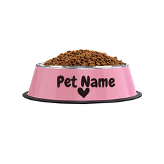 Personalized Stainless Steel Pet Bowls with Non-Slip Base