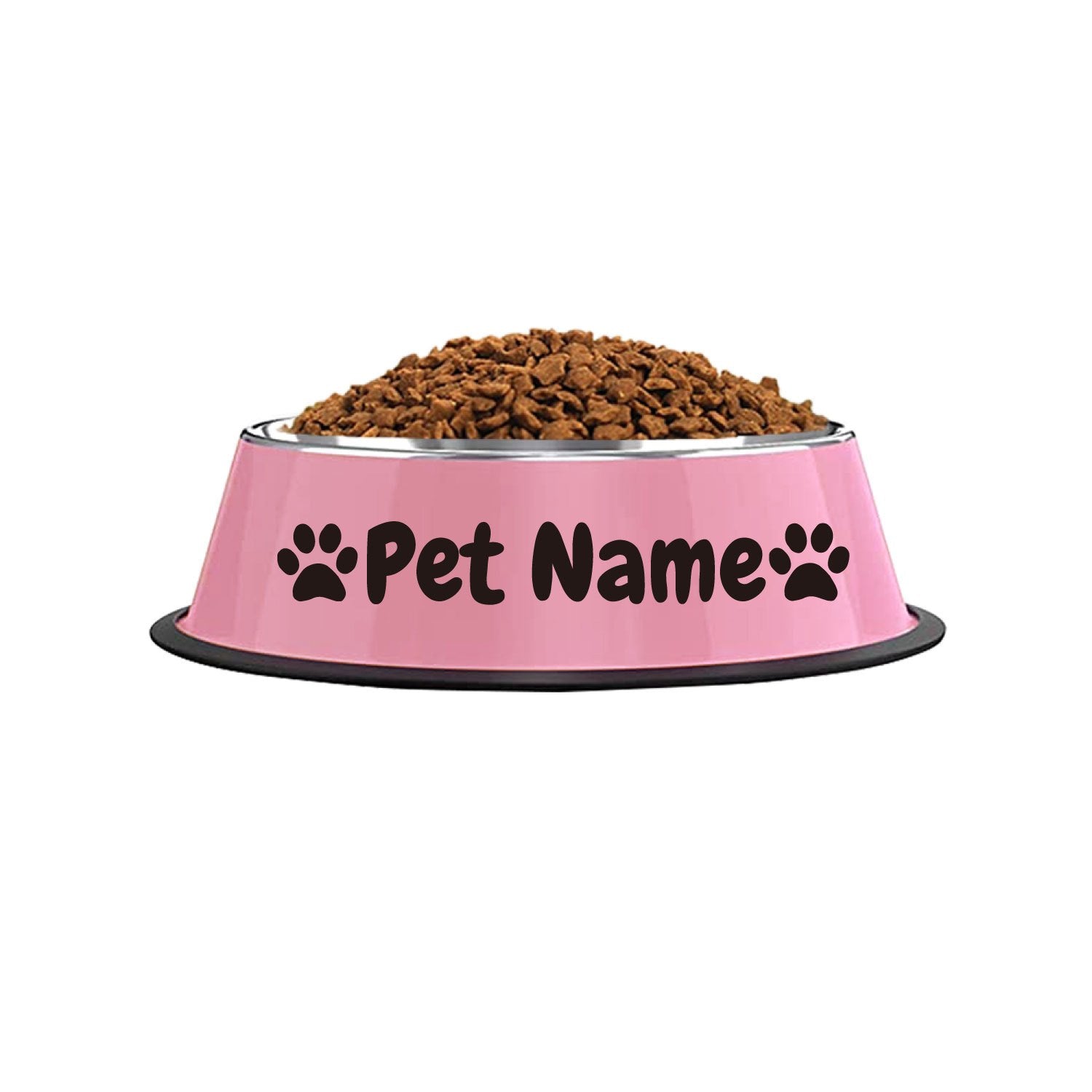 Personalized Stainless Steel Pet Bowls with Non-Slip Base
