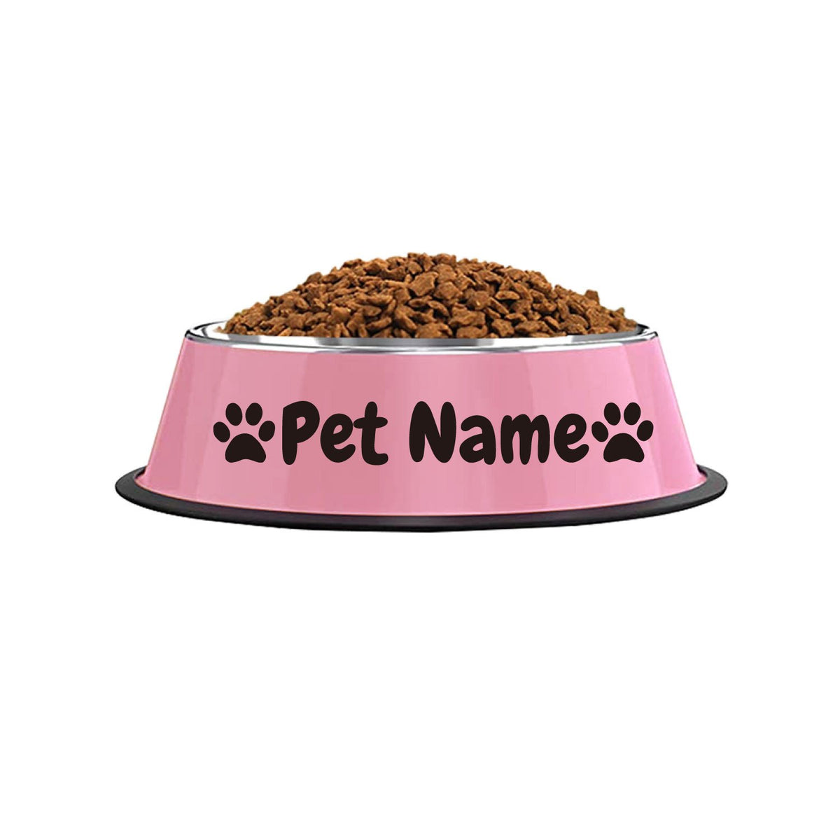 Personalized Stainless Steel Pet Bowls with Non-Slip Base
