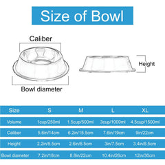 Personalized Stainless Steel Pet Bowls with Non-Slip Base