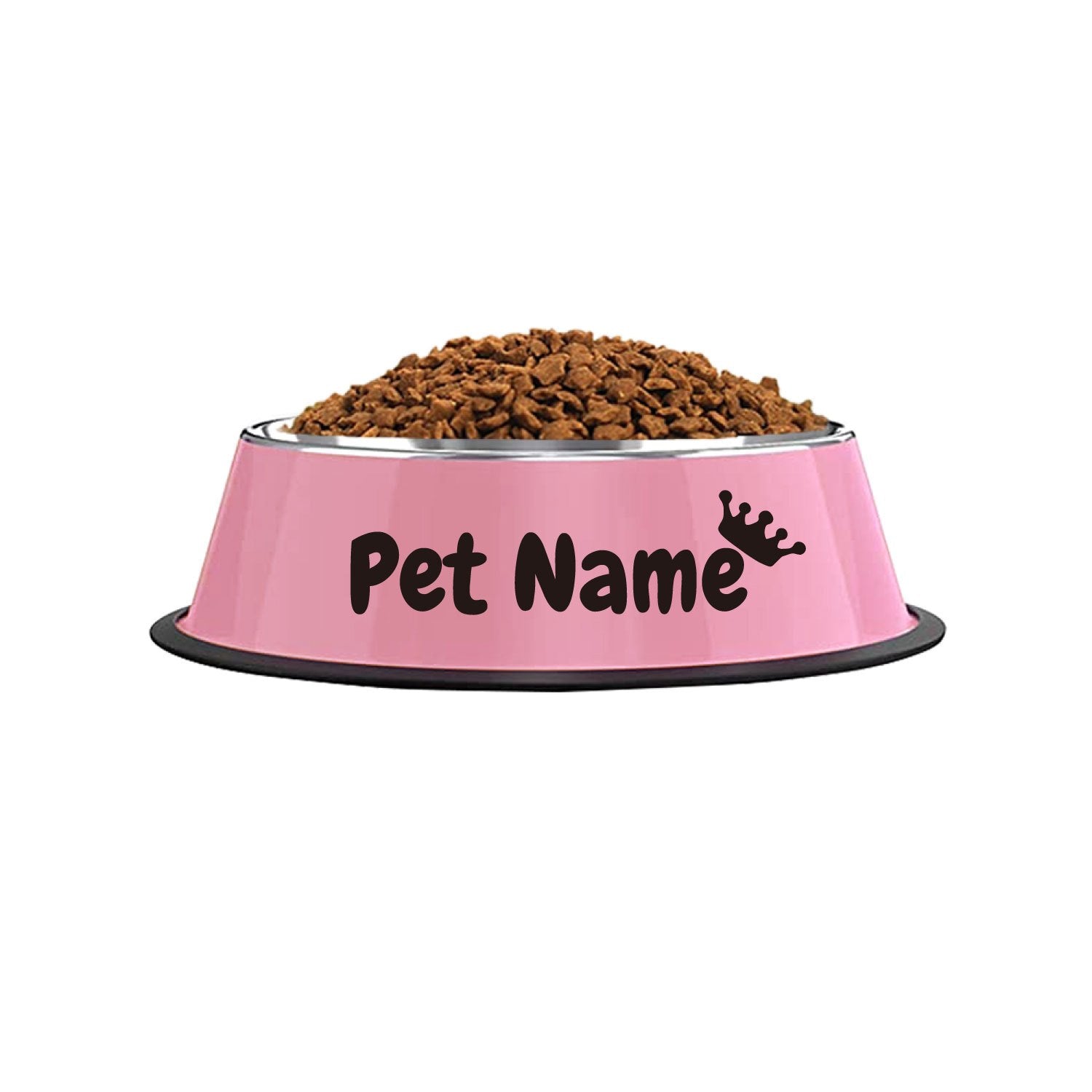Personalized Stainless Steel Pet Bowls with Non-Slip Base