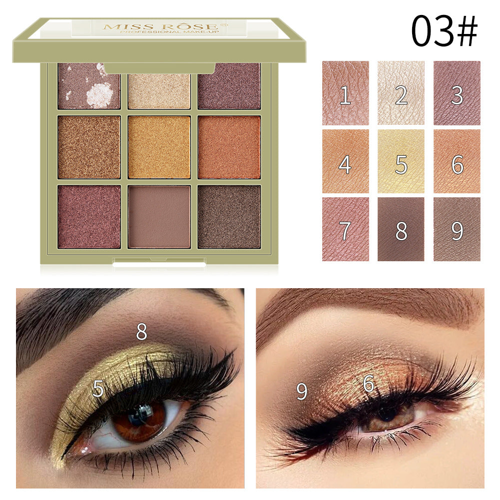 Pearly 8 Colors Matte Eyeshadow Palette Natural Waterproof Pigment