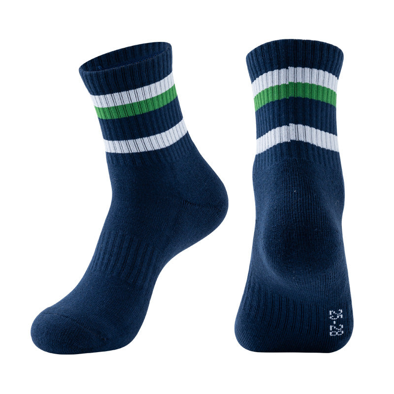 3pcs Rainbow Striped Sports Crew Socks