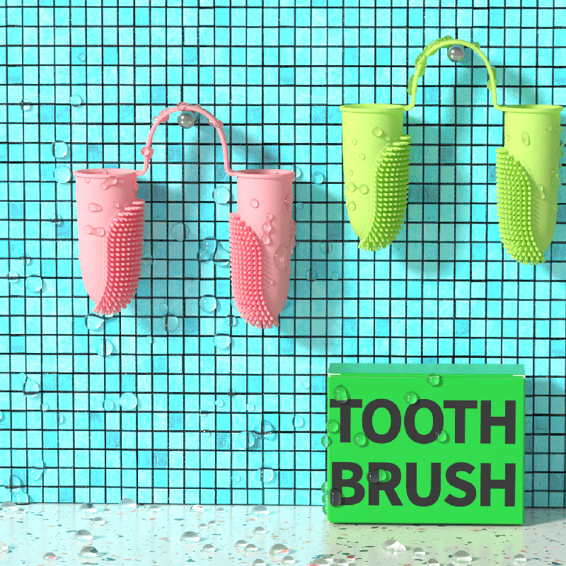 Pet Toothbrush Finger Cover Double Finger Dog Toothbrush