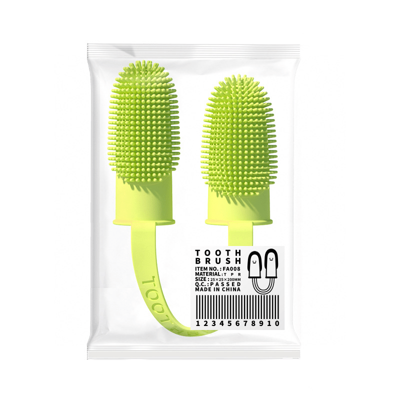 Pet Toothbrush Finger Cover Double Finger Dog Toothbrush