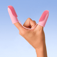 Pet Toothbrush Finger Cover Double Finger Dog Toothbrush