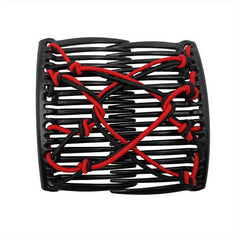 Stretchy Double Slide Comb Hair Clip Adjustable Elastic Hair Comb