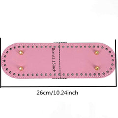 DIY 8 Colors 26 Women Bag Accessories Round PU Leather Oval Handbag Pad